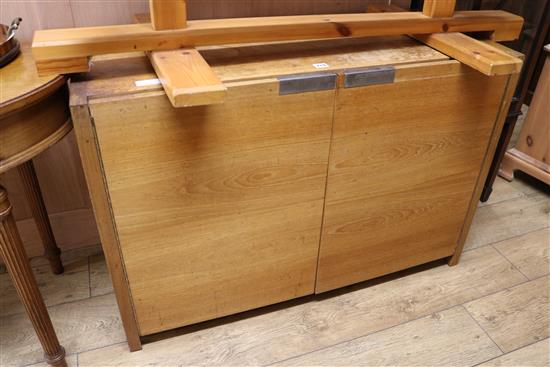 A 1950/60s folio cabinet, W.107cm